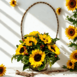 Canasta Floral con 12 Girasoles ss 1