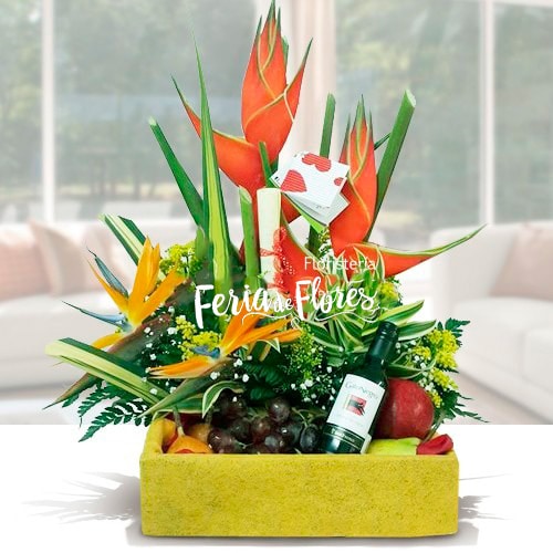 Flower Arrangement with Platonia Fruits